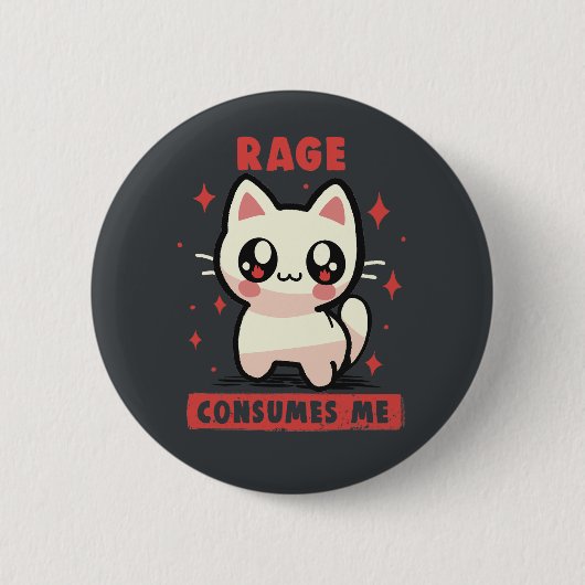 Badge Rond 5 Cm Rage me consomme (Devant)