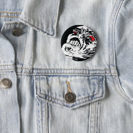 Badge Rond 5 Cm Rage méga (En situation)