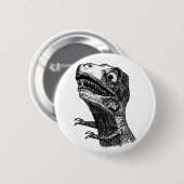 Badge Rond 5 Cm Rage Meme de T-Rex - bouton de Pinback (Devant & derrière)