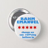 Badge Rond 5 Cm Rahm Emanuel pour le maire (Devant & derrière)