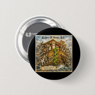 Badge Rond 5 Cm Raiders de l'Arche de Noé - Dessin animé de Rick L