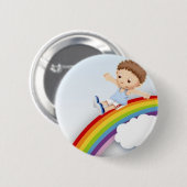 Badge Rond 5 Cm Rainbow (Devant & derrière)