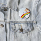 Badge Rond 5 Cm Rainbow (En situation)
