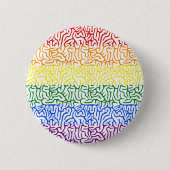 Badge Rond 5 Cm Rainbow Brain Gay Pride Button (Devant)
