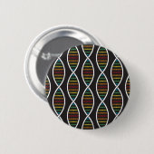 Badge Rond 5 Cm Rainbow DNA strands (Devant & derrière)