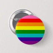 Badge Rond 5 Cm Rainbow Gay Pride LGBT Original 8 Stripes (Devant & derrière)