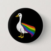 Badge Rond 5 Cm Rainbow Goose LGBTQ Pride gay transgenre LGBTQ+ (Devant)