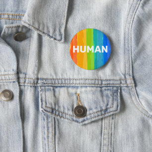 Badge Rond 5 Cm Rainbow Human