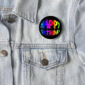Badge Rond 5 Cm Rainbow Joyeux anniversaire (En situation)