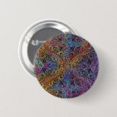 Badge Rond 5 Cm Rainbow Kaleidoscope Mandala (Devant & derrière)