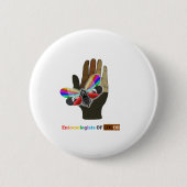 Badge Rond 5 Cm Rainbow Lanternfly (Devant)
