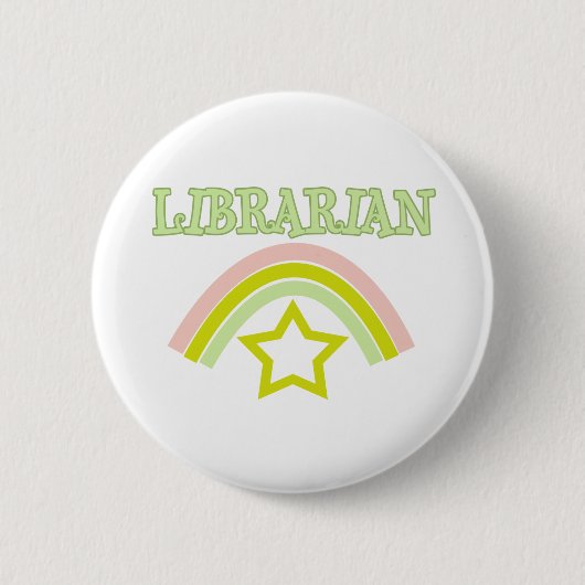 Badge Rond 5 Cm Rainbow Librarian (Devant)