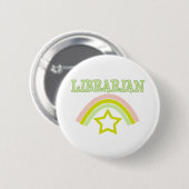 Badge Rond 5 Cm Rainbow Librarian (Devant & derrière)