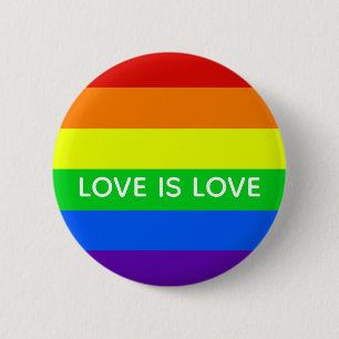 Badge Rond 5 Cm Rainbow Love is Love Gay pride LGBTQ Beautiful