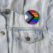 Badge Rond 5 Cm Rainbow Pride Flag LGBTQ+ (En situation)