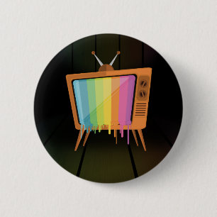 Badge Rond 5 Cm Rainbow TV