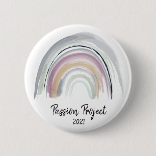 Badge Rond 5 Cm Rainbow Watercolor Pastel Retreat Project