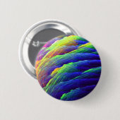 Badge Rond 5 Cm Rainbow Wispy Feather Mountains (Devant & derrière)