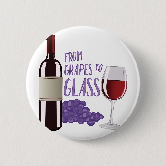 Badge Rond 5 Cm Raisins au verre (Devant)