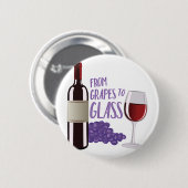Badge Rond 5 Cm Raisins au verre (Devant & derrière)