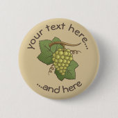 Badge Rond 5 Cm Raisins blancs (Devant)