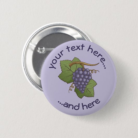 Badge Rond 5 Cm Raisins de Lilac (Devant & derrière)