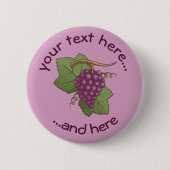 Badge Rond 5 Cm Raisins rouges (Devant)