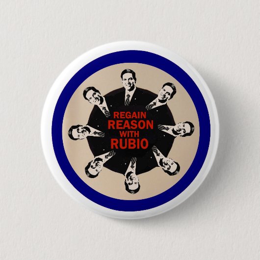 Badge Rond 5 Cm Raison de regain avec Rubio (Devant)