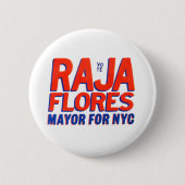 Badge Rond 5 Cm Raja Flores pour maire (Devant)