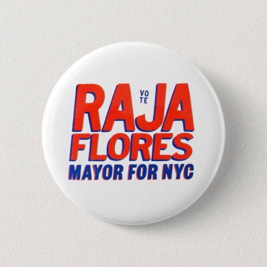 Badge Rond 5 Cm Raja Flores pour maire (Devant)