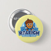 Badge Rond 5 Cm Raleigh Randonnées pédestres Tours Cute Acorn (Devant & derrière)