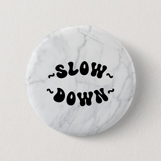 Badge Rond 5 Cm Ralentir (Devant)