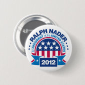 Badge Rond 5 Cm Ralph Nader pour le président 2012 (Devant & derrière)