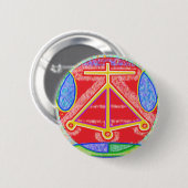 Badge Rond 5 Cm RAMA - Signe curatif de Karuna Reiki par Navin (Devant & derrière)