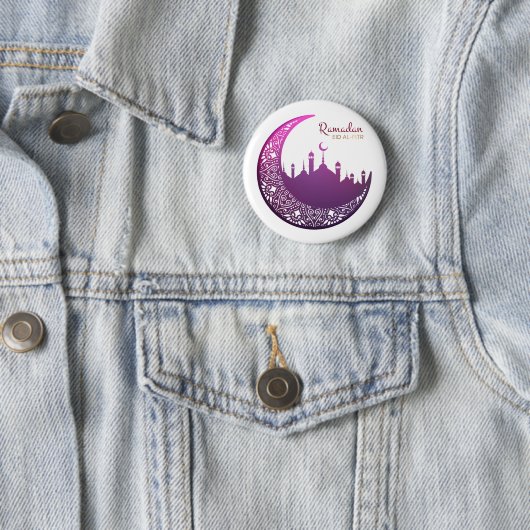 Badge Rond 5 Cm Ramadan Eid al-Fitr (En situation)