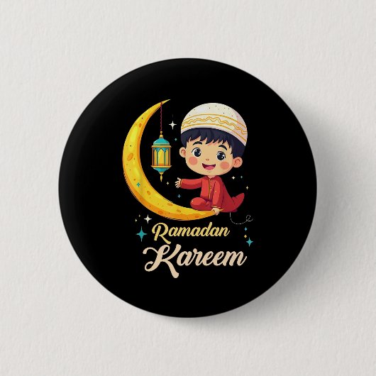 Badge Rond 5 Cm Ramadan Kareem (Devant)