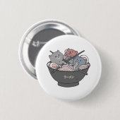 Badge Rond 5 Cm Ramen Chat Kawaii (Devant & derrière)