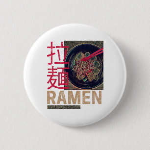 Badge Rond 5 Cm Ramen japonais nouille Anime Vintage