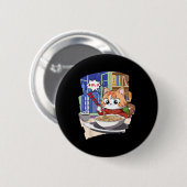 Badge Rond 5 Cm Ramen Kawaii Cat Anime (Devant & derrière)