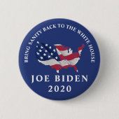 Badge Rond 5 Cm Ramenez Sanity Joe Biden 2020 (Devant)