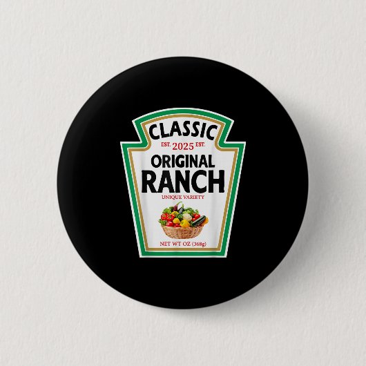 Badge Rond 5 Cm Ranch Sauce Green Salad Dressing Condiment Diy Hal (Devant)