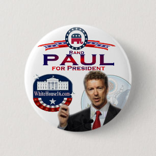 Badge Rond 5 Cm Rand Paul pour le Président Button