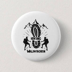 Badge Rond 5 Cm Randonnée À Waldkirchen Allemagne Vacances Pour Ra
