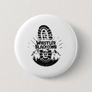 Badge Rond 5 Cm Randonnée À Whistler Blackcomb Canada Vacances Ski