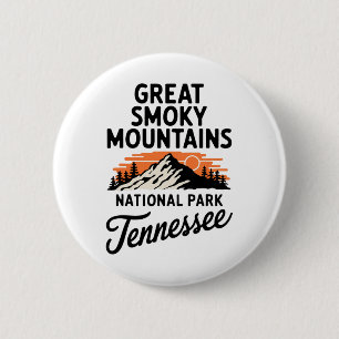 Badge Rond 5 Cm Randonnée Camping Parc national des Great Smoky Mo