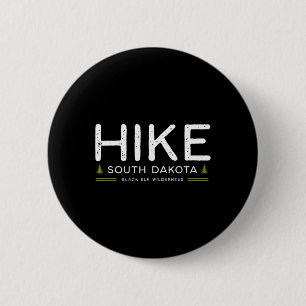 Badge Rond 5 Cm Randonnée dans le désert noir Elk du Dakota du Sud
