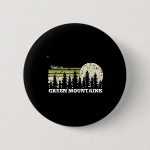Badge Rond 5 Cm Randonnée dans le Vermont Montagnes Vertes Arbres