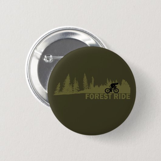 Badge Rond 5 Cm Randonnée en forêt (Devant & derrière)