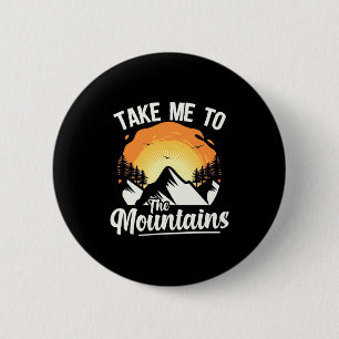 Badge Rond 5 Cm Randonnée M'Emmène À La Montagne