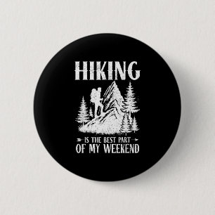 Badge Rond 5 Cm Randonnée partie week-end montagne sentier nature